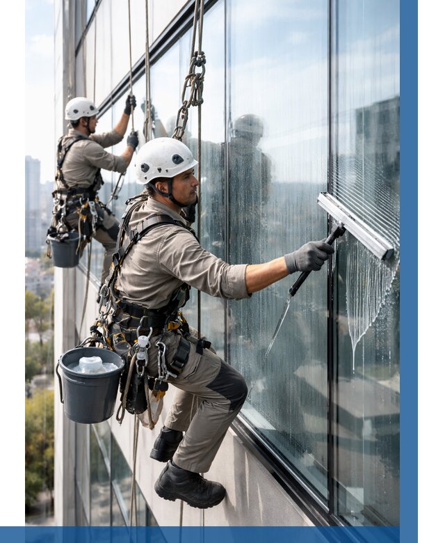 Мойка окон альпинистами в Армавире от 4559 р. | ВЫСОТНИК-Рмв
