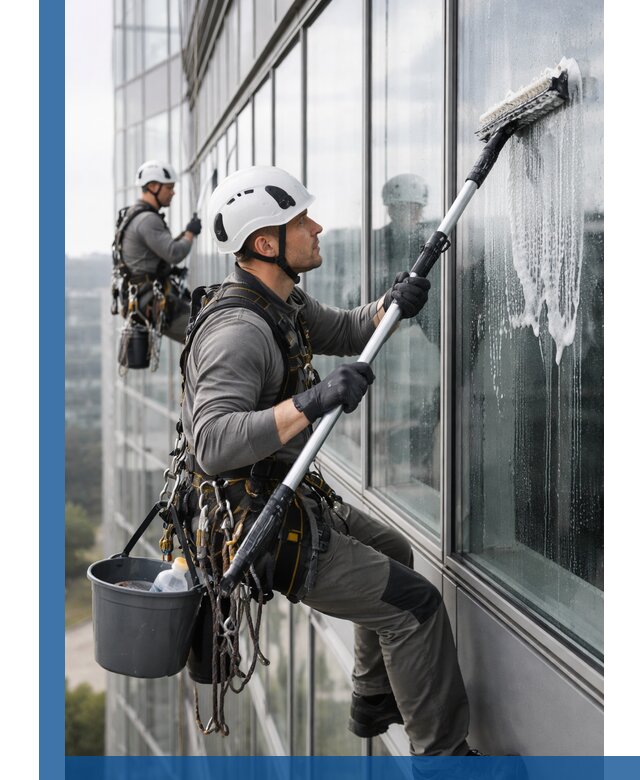 Высотная мойка сплошного остекления с выездом в Армавире