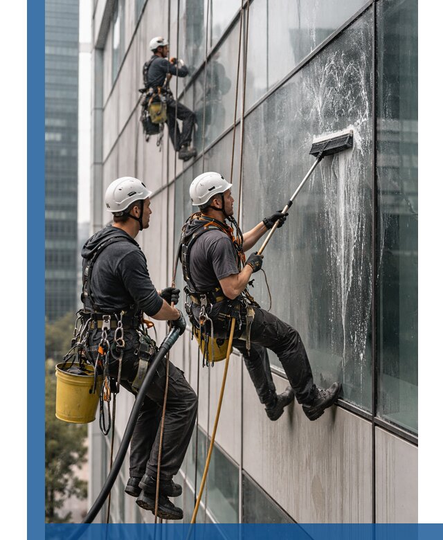 Профессиональная высотная мойка фасадов зданий в Армавире
