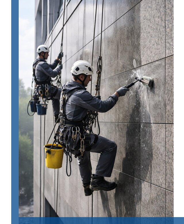 Профессиональная мойка фасада из керамогранита в Армавире