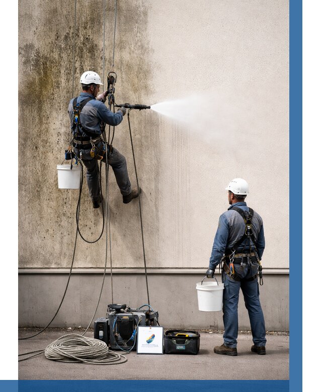 Очистка фасада от плесени в Армавире от 304 р. | ВЫСОТНИК-Рмв