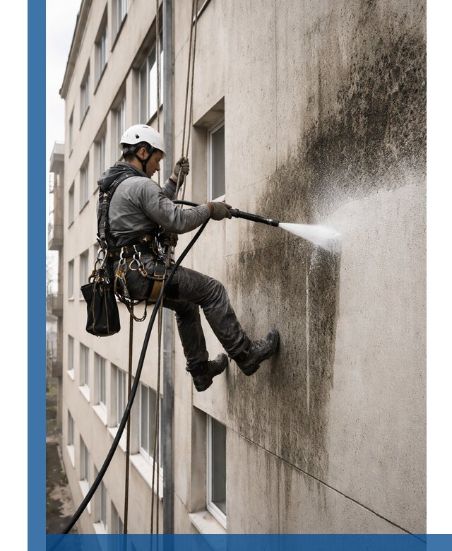 Профессиональная очистка фасадов от плесени в Армавире