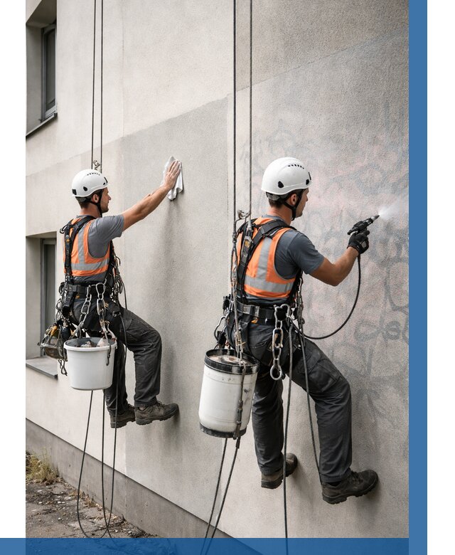 Антиграффити покрытие фасада в Армавире от 608 р. | ВЫСОТНИК-Рмв