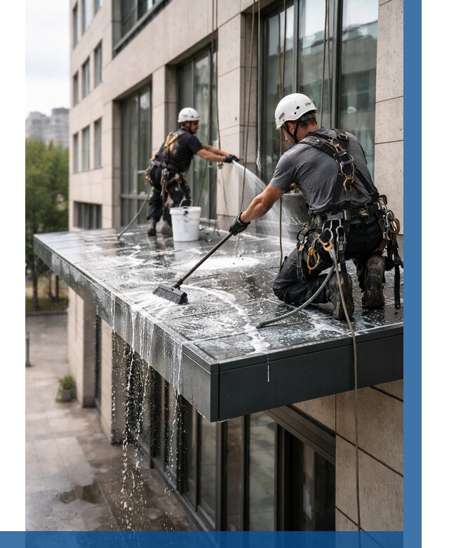 Мойка козырьков и навесов в Армавире от 3546 р. | ВЫСОТНИК-Рмв