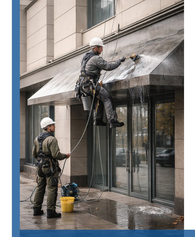 Профессиональная мойка козырьков и навесов в Армавире