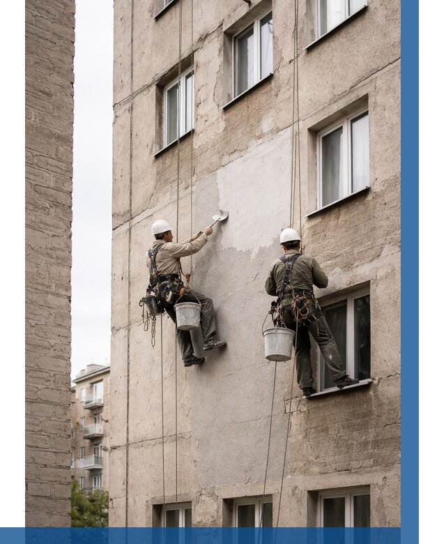 Косметический ремонт фасада в Армавире от 1114 р. | ВЫСОТНИК-Рмв