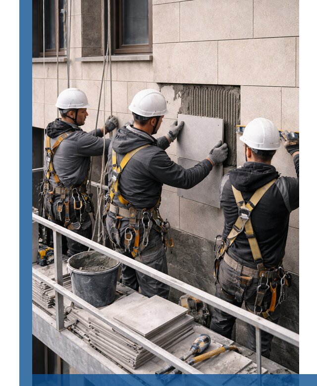 Ремонт облицовки фасада плиткой в Армавире с гарантией