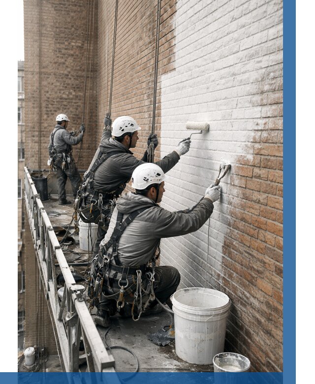 Покраска кирпичного фасада в Армавире от 355 р. | ВЫСОТНИК-Рмв