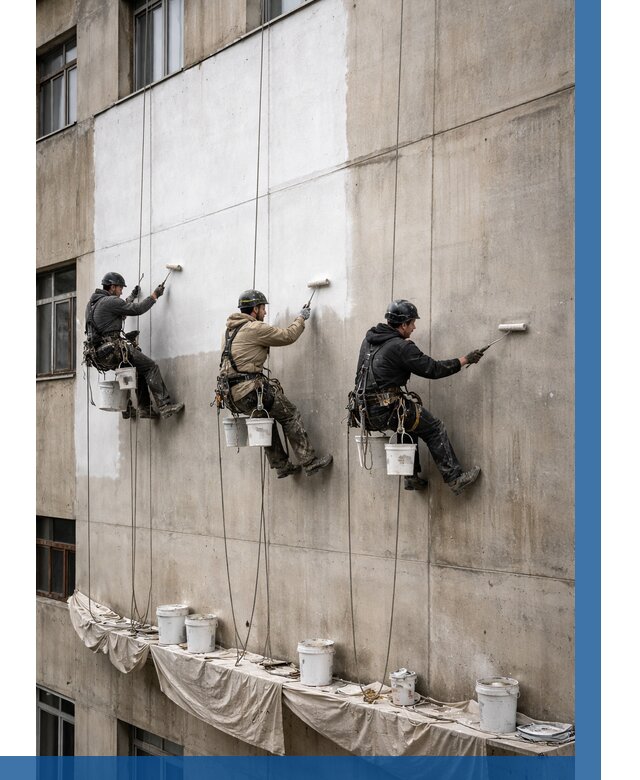 Покраска бетонного фасада в Армавире от 355 р за м2 | ВЫСОТНИК-Рмв