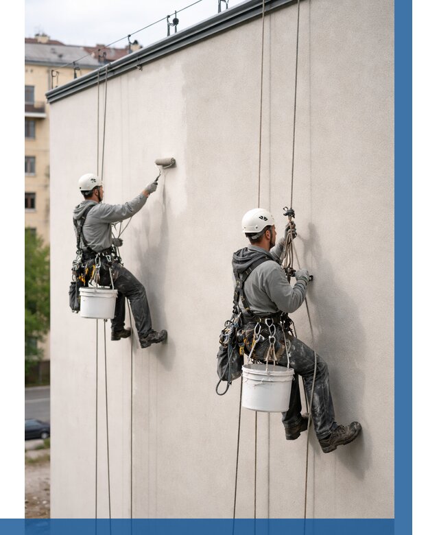 Покраска оштукатуренного фасада в Армавире от 324 р. | ВЫСОТНИК-Рмв