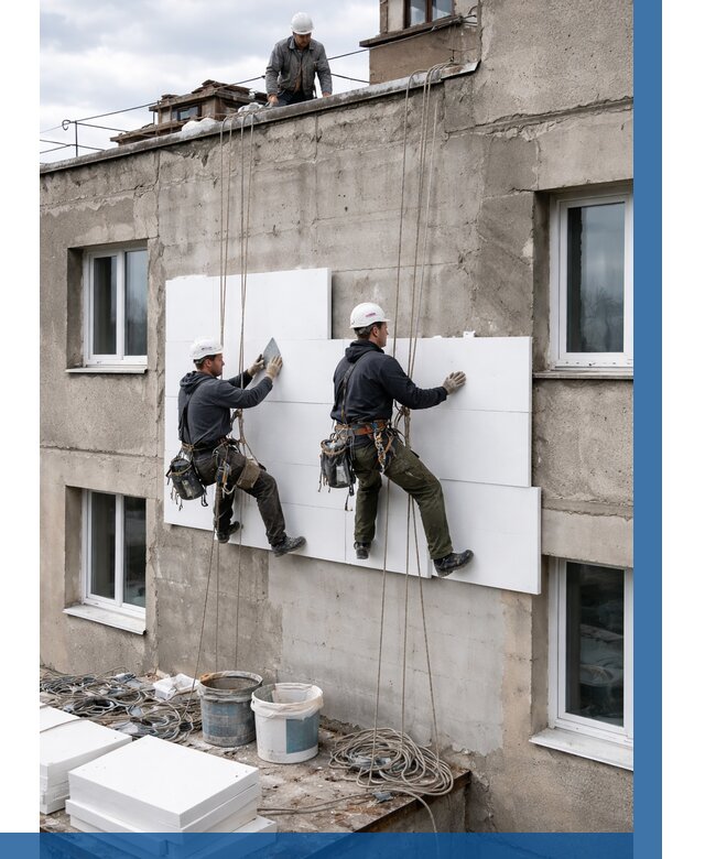 Утепление фасада пенополистиролом в Армавире от 1824 р. | ВЫСОТНИК-Рмв