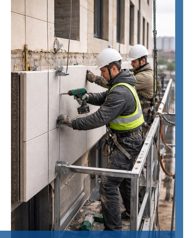 Монтаж фасадных термопанелей в Армавире от 1520 р. | ВЫСОТНИК-Рмв