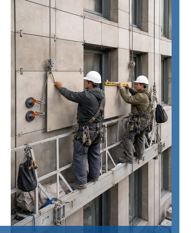 Монтаж керамогранита на фасад в Армавире от 2533 р. | ВЫСОТНИК-Рмв