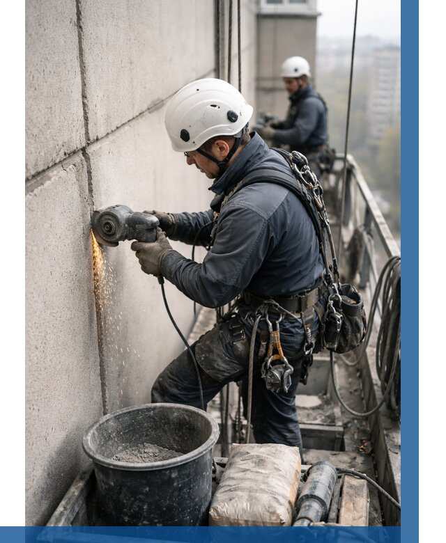 Штробление межпанельных швов в Армавире от 1216 р. | ВЫСОТНИК-Рмв