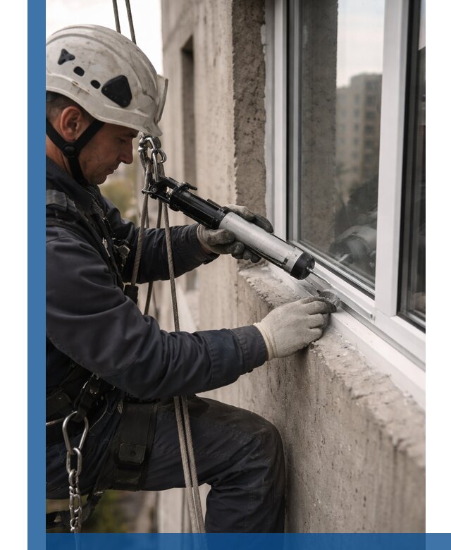 Герметизация оконных швов снаружи в Армавире профессионально