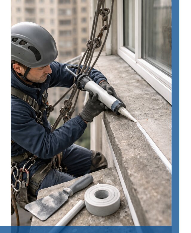 Герметизация балконного козырька в Армавире от 4559 р. | ВЫСОТНИК-Рмв