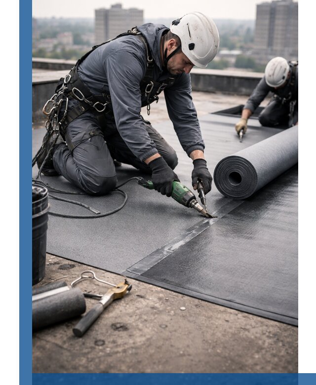 Ремонт мягкой кровли в Армавире с выездом промальпинистов