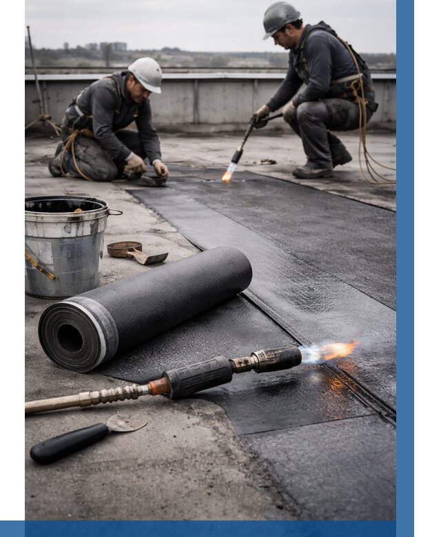 Ремонт рулонной кровли в Армавире от 659 р. | ВЫСОТНИК-Рмв