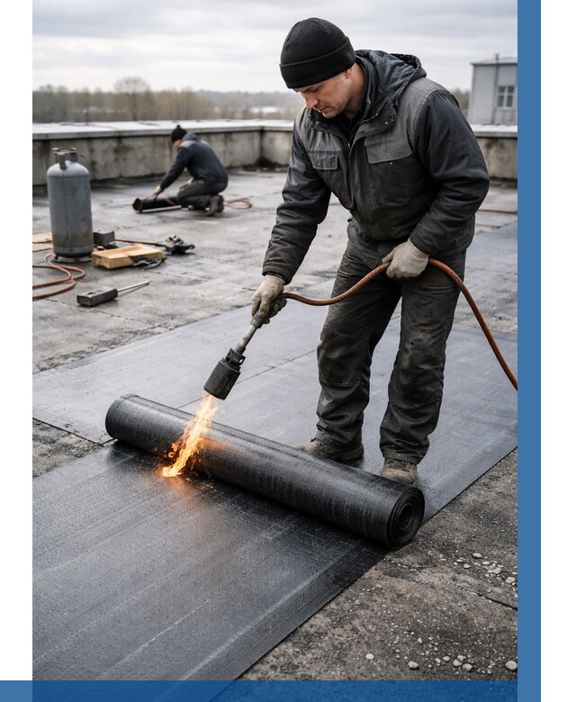 Ремонт наплавляемой кровли в Армавире от 709 р. | ВЫСОТНИК-Рмв