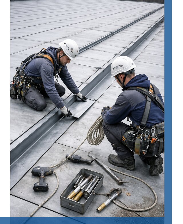 Ремонт фальцевой кровли в Армавире от 709 р. | ВЫСОТНИК-Рмв