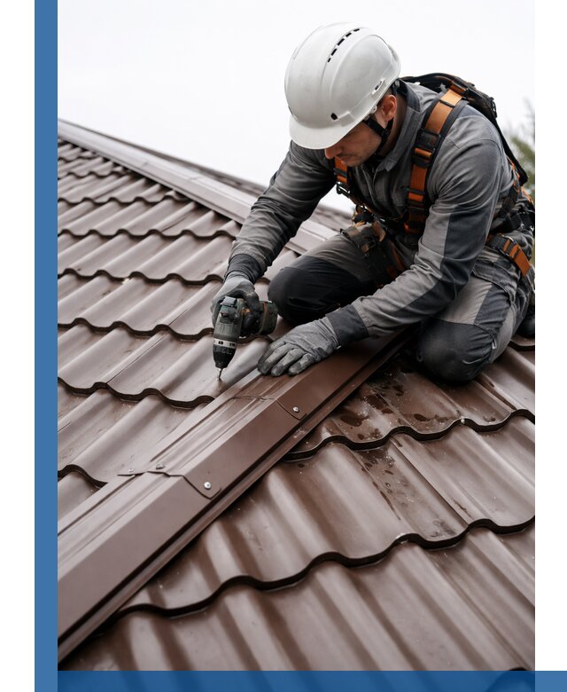 Ремонт металлочерепицы на крыше в Армавире профессионально