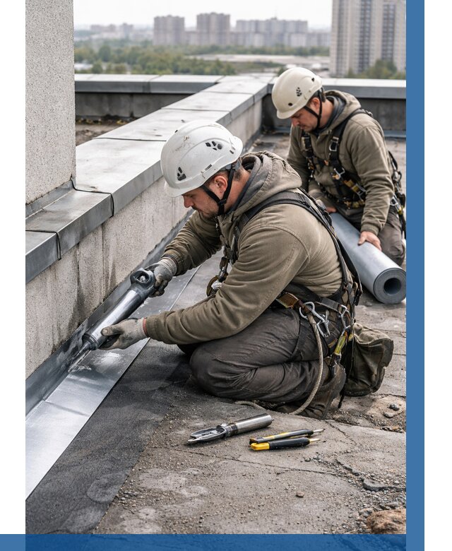 Ремонт кровельных примыканий в Армавире от 1216 р. | ВЫСОТНИК-Рмв