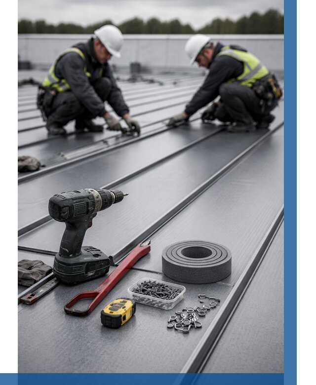 Монтаж фальцевой кровли в Армавире от 1824 р. | ВЫСОТНИК-Рмв