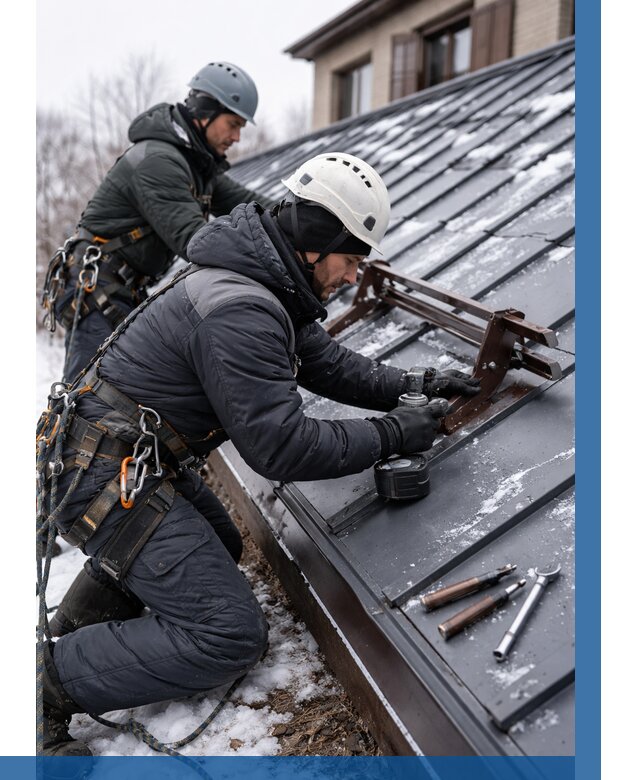 Монтаж снегозадержателей в Армавире от 456 р. | ВЫСОТНИК-Рмв