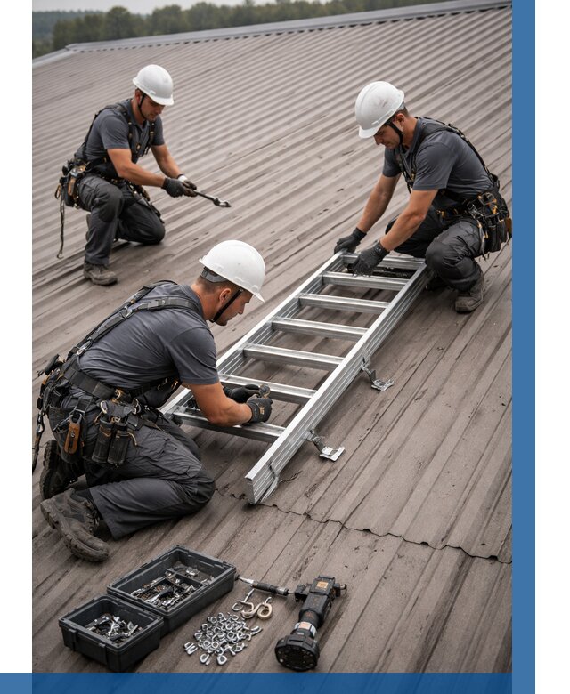 Монтаж кровельной лестницы в Армавире от 4559 р. | ВЫСОТНИК-Рмв