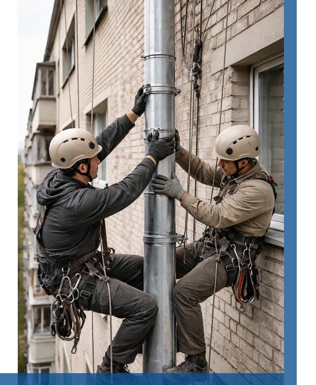 Замена водосточных труб в Армавире от 6585 р. | ВЫСОТНИК-Рмв