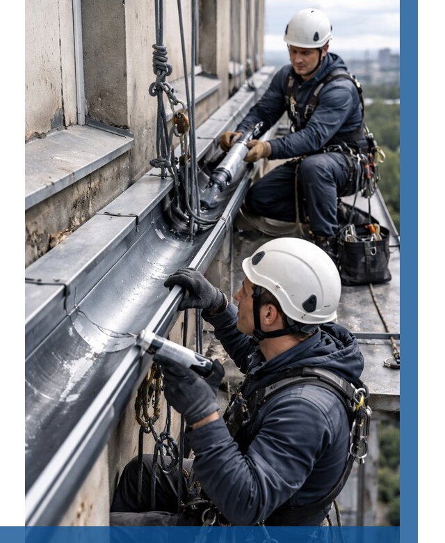 Ремонт водосточных желобов в Армавире от 6585 р. | ВЫСОТНИК-Рмв