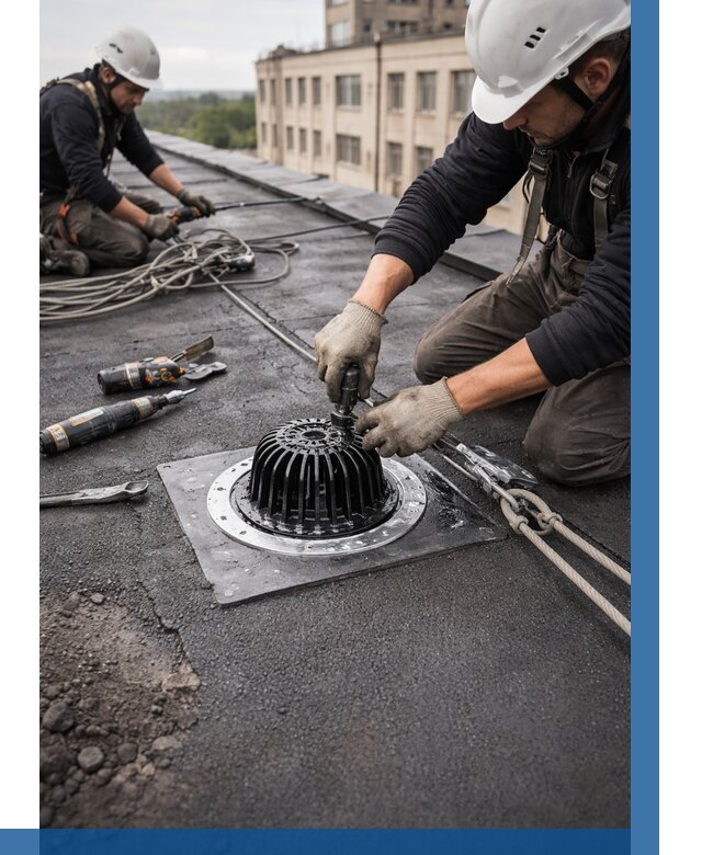 Установка водосточных воронок в Армавире цена от 3546 р. | ВЫСОТНИК-Рмв