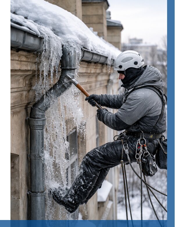 Очистка водостоков от льда в Армавире от 3546 р. | ВЫСОТНИК-Рмв