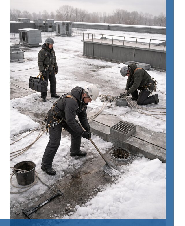 Абонентское обслуживание кровли зимой в Армавире от 8105 р. | ВЫСОТНИК-Рмв