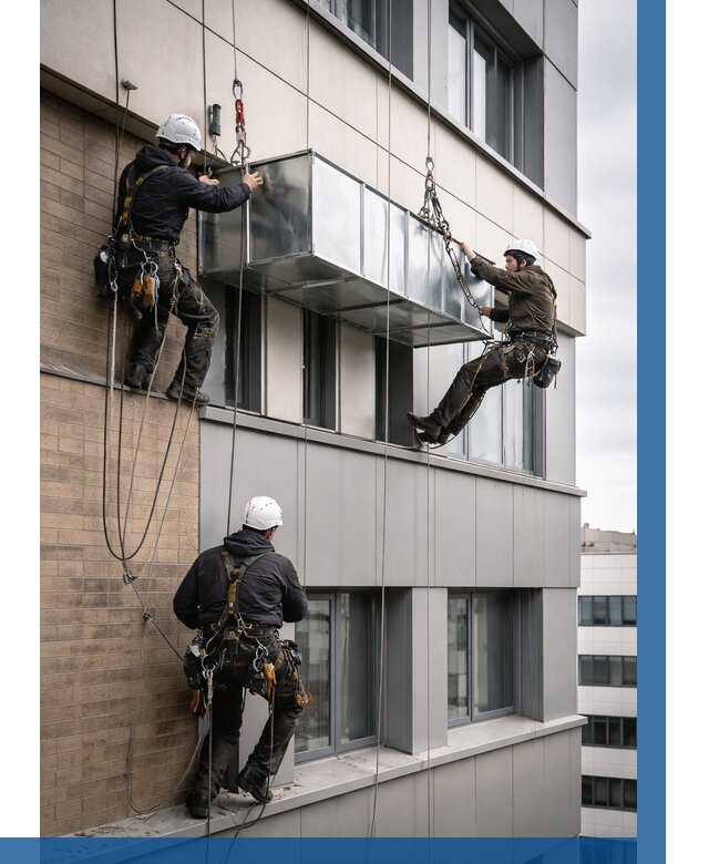 Монтаж воздуховодов на фасаде в Армавире от 1520 р. | ВЫСОТНИК-Рмв