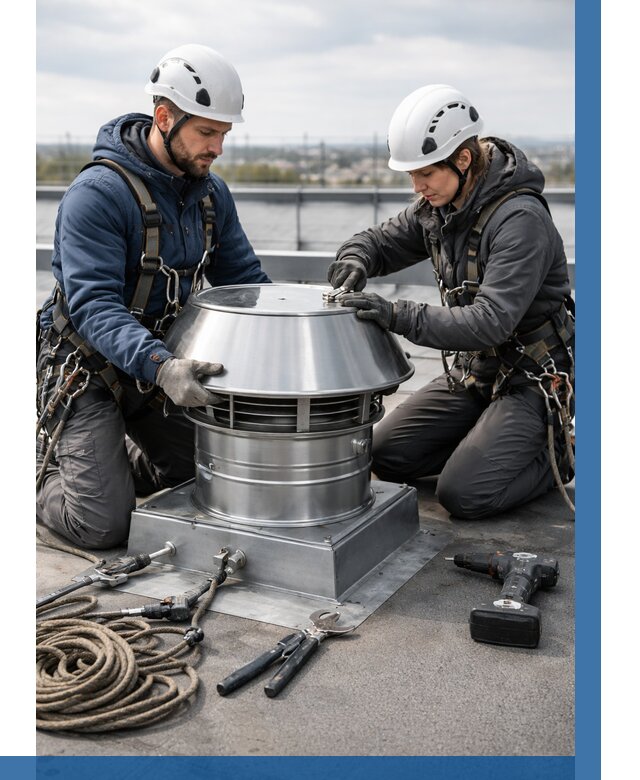 Установка дефлекторов на кровле в Армавире от 4559 р. | ВЫСОТНИК-Рмв