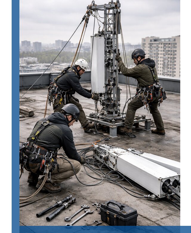 Демонтаж антенн на крыше зданий в Армавире с гарантией