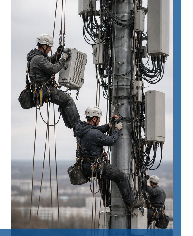 Монтаж оборудования связи на мачте в Армавире от 7598 р. | ВЫСОТНИК-Рмв
