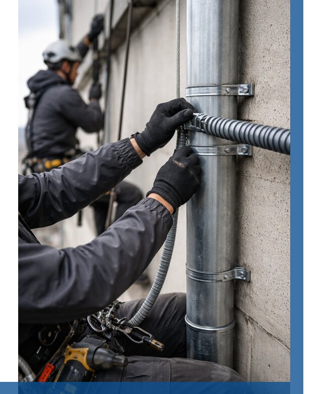 Монтаж гофры для кабеля в Армавире от 304 р. | ВЫСОТНИК-Рмв