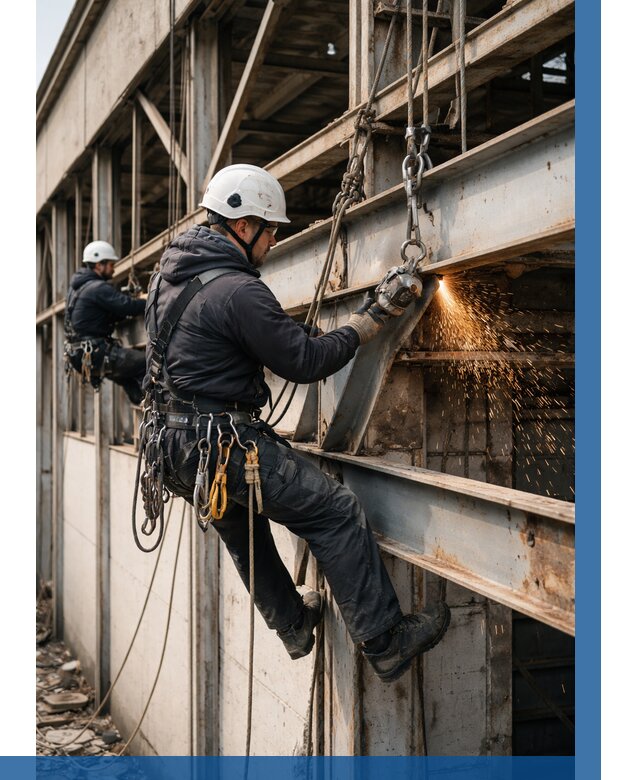 Демонтаж металлоконструкций на высоте в Армавире от 6585р. |ВЫСОТНИК-Рмв