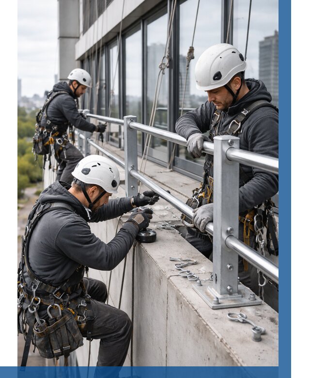 Монтаж ограждений на высоте в Армавире, от 1216 р. | ВЫСОТНИК-Рмв