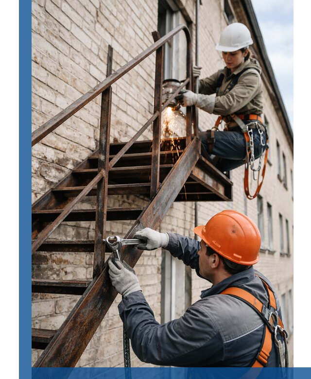 Ремонт и восстановление пожарных лестниц с выездом в Армавире