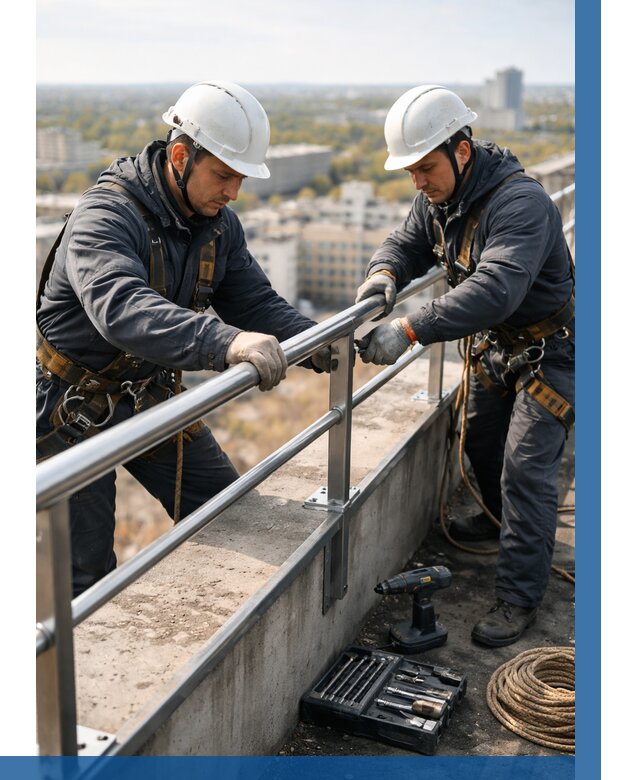 Монтаж перил на высоте в Армавире от 2533 р. | ВЫСОТНИК-Рмв