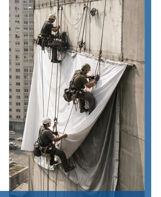 Замена баннерного полотна в Армавире от 6585 р. | ВЫСОТНИК-Рмв—заказать