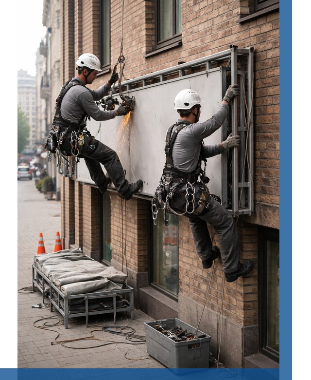 Демонтаж рекламной вывески в Армавире от 6585 р. | ВЫСОТНИК-Рмв