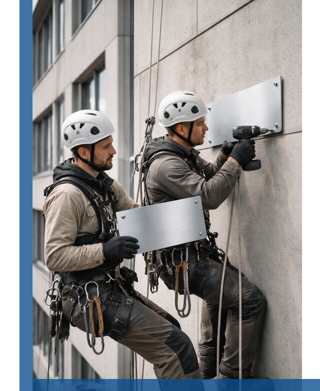 Монтаж табличек и указателей в Армавире для зданий и сооружений