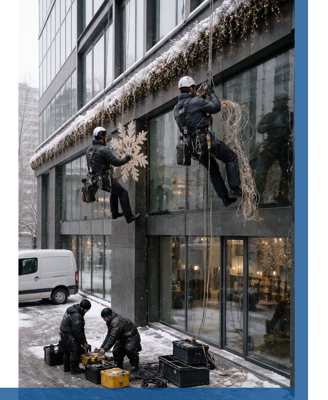 Демонтаж новогоднего оформления в Армавире от 5572 р. | ВЫСОТНИК-Рмв