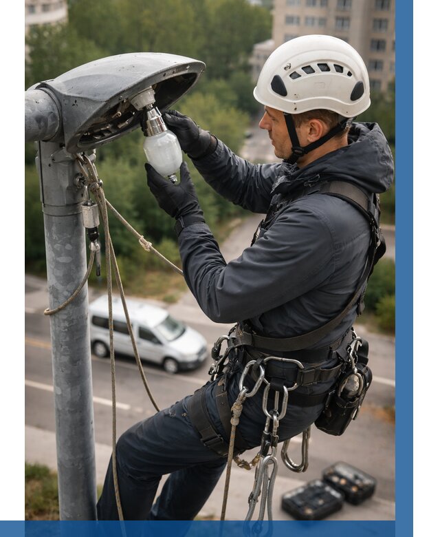 Замена ламп на высоте в Армавире от 2533 р. | ВЫСОТНИК-Рмв