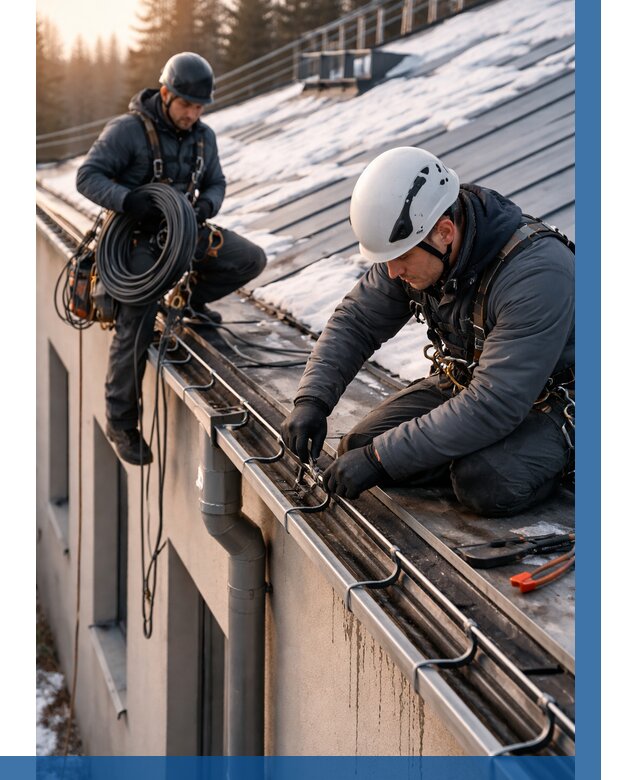 Монтаж греющего кабеля на кровле в Армавире от 456 р. | ВЫСОТНИК-Рмв