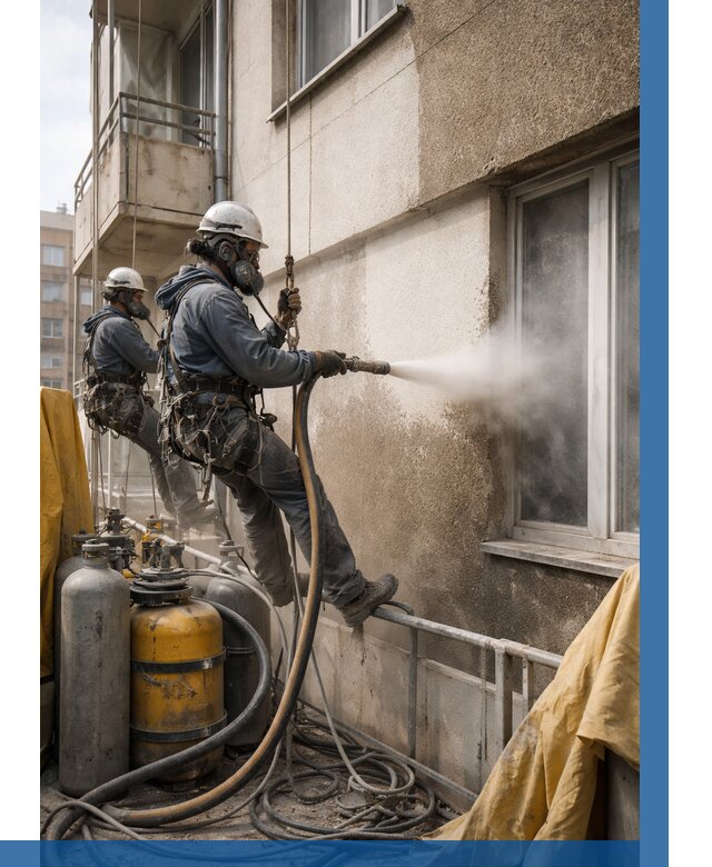 Пескоструйная очистка фасада в Армавире от 659 р. | ВЫСОТНИК-Рмв